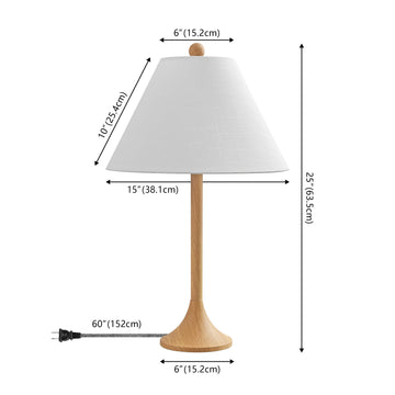 Albie 25" Modern Coastal Iron Column LED Table Lamp, Set of 2
